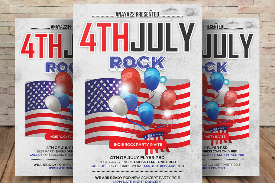 Patriotic 4th of July Party in Flyer Templates - product preview 8