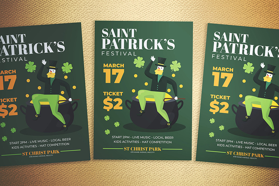 Saint Patrick Fest Flyer in Flyer Templates - product preview 8