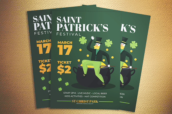 Saint Patrick Fest Flyer in Flyer Templates - product preview 1