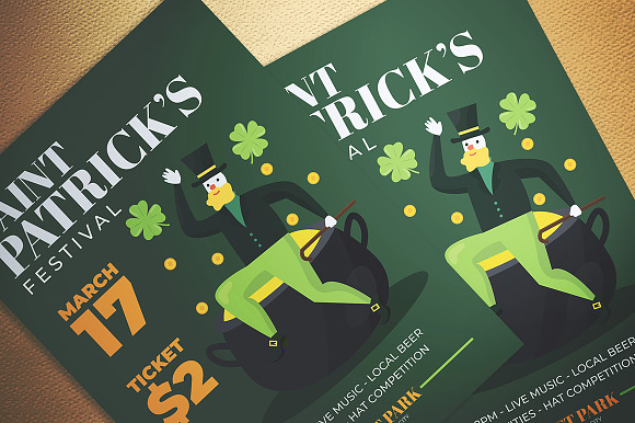 Saint Patrick Fest Flyer in Flyer Templates - product preview 2