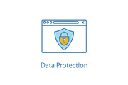 Data protection color icon