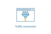 Traffic conversion color icon