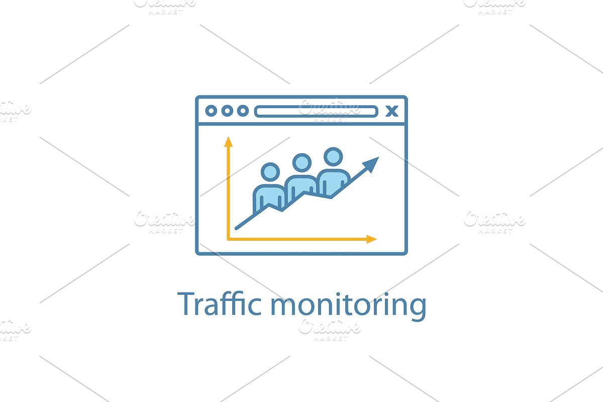 Website traffic color icon in Icons - product preview 8