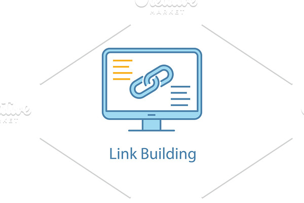 Link building color icon