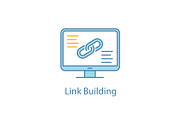 Link building color icon