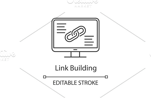 Link building linear icon