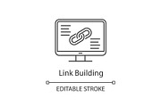Link building linear icon