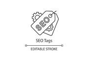SEO tags linear icon