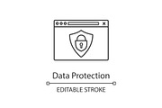 Data protection linear icon