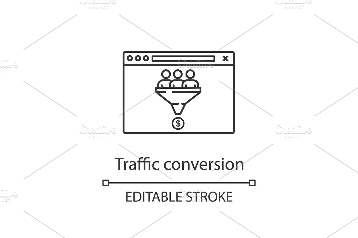 Traffic conversion linear icon in Icons - product preview 8