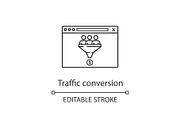 Traffic conversion linear icon