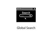 Web search engine glyph icon