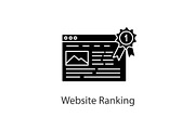 Website ranking glyph icon