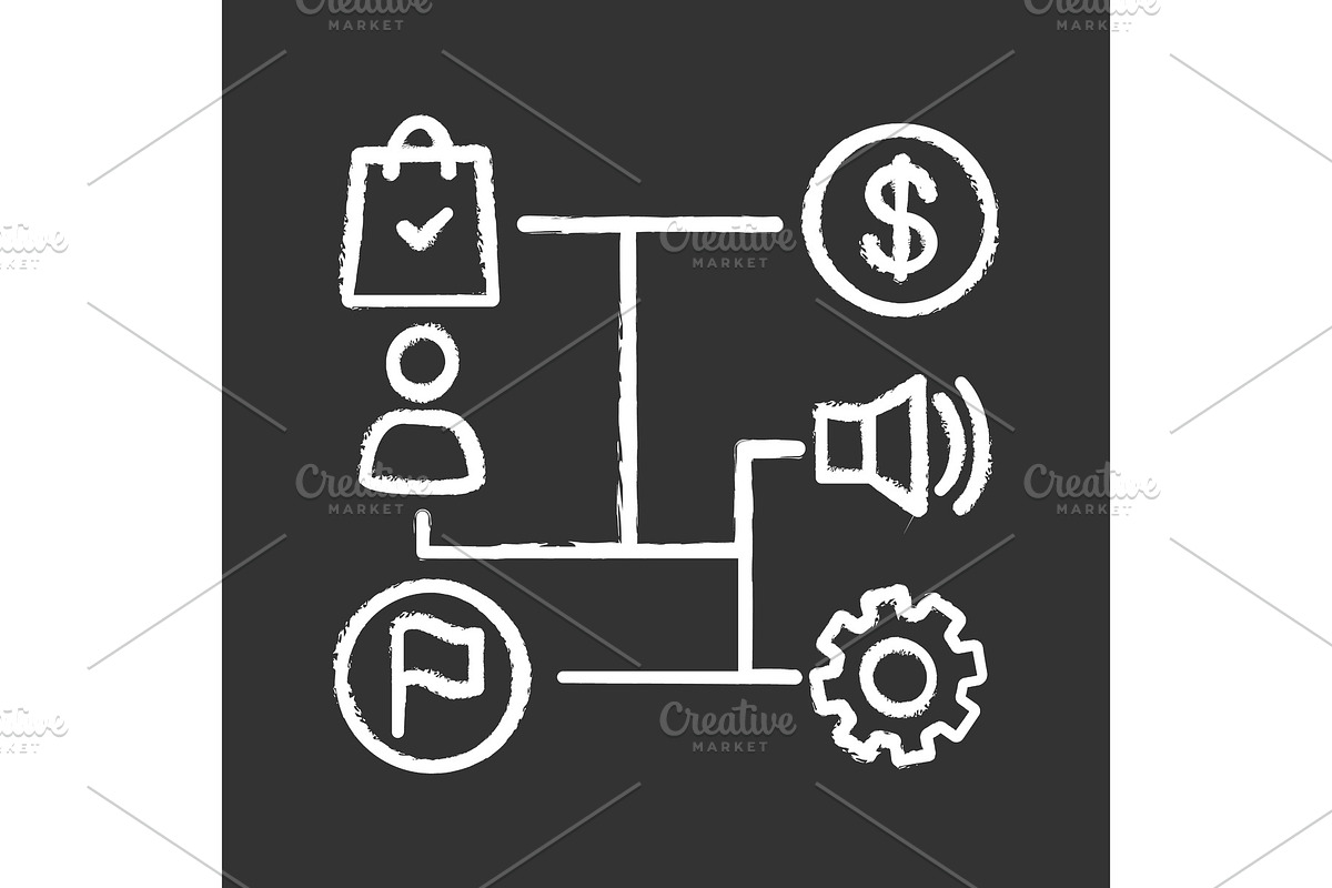 Business plan chalk icon in Icons - product preview 8