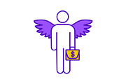Angel investor color icon