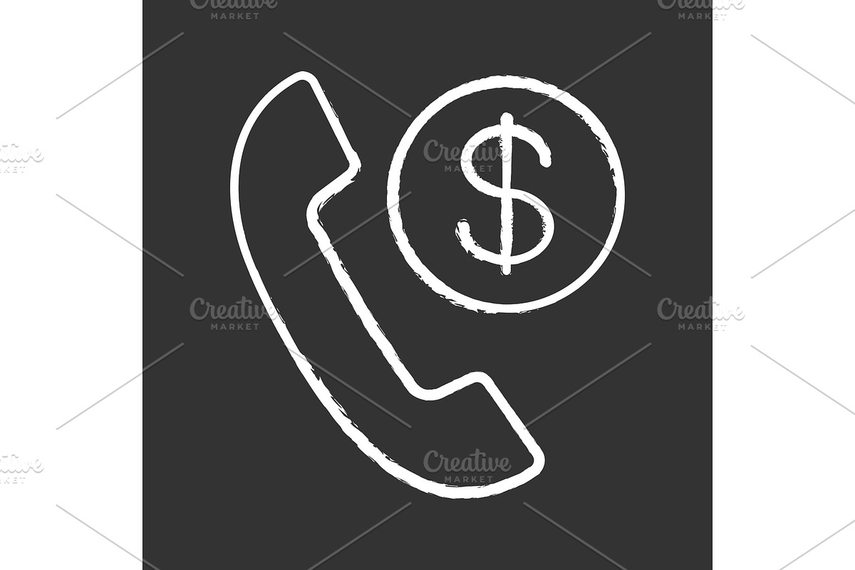 Call charges chalk icon in Icons - product preview 8