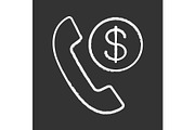 Call charges chalk icon