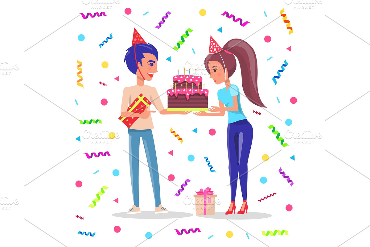 Birthday Party Celebration, Confetti in Illustrations - product preview 8