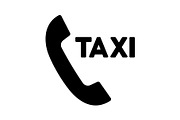 Taxi ordering callback glyph icon