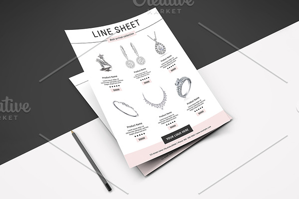 Minimal Line Sheet Flyer V986