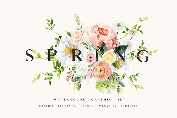 SPRING collection - watercolor set
