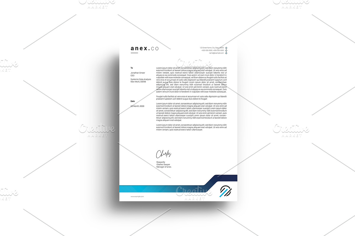 Letterhead  V24 in Stationery Templates - product preview 8
