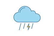 Thunderstorm color icon