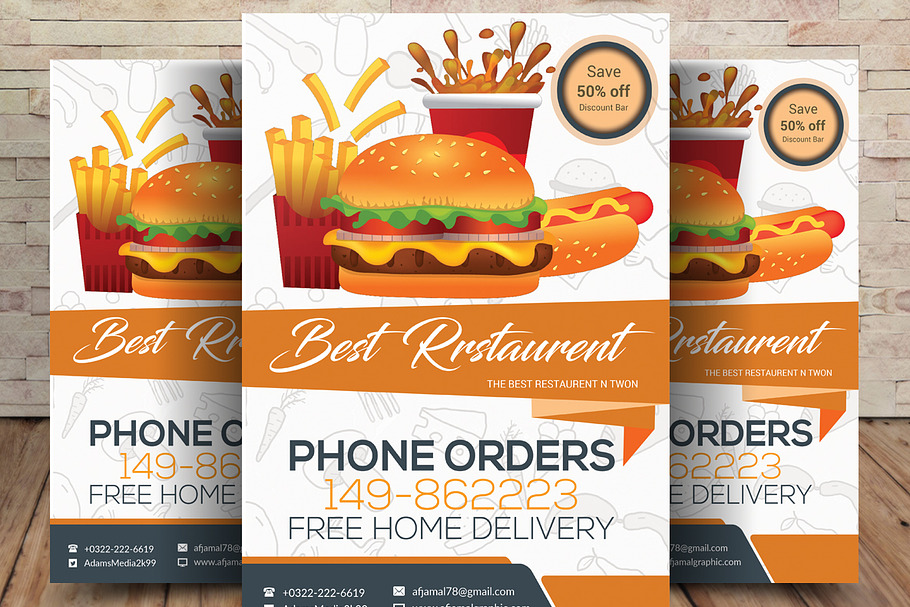 Indian Restaurant Flyer Template in Flyer Templates - product preview 8