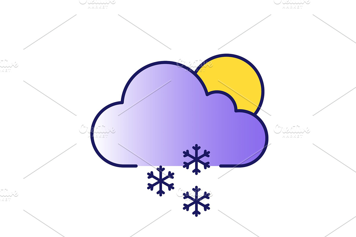 Scattered snow color icon in Icons - product preview 8