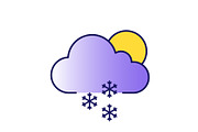 Scattered snow color icon