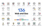 136 Web and Seo Vector Icons