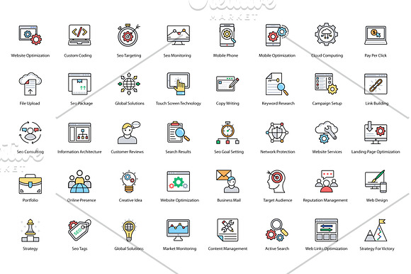 136 Web and Seo Vector Icons in Icons - product preview 1