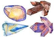 Crystals are many-sided Watercolor