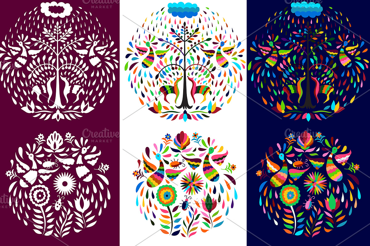 Vector Otomi Creative Set in Patterns - product preview 8