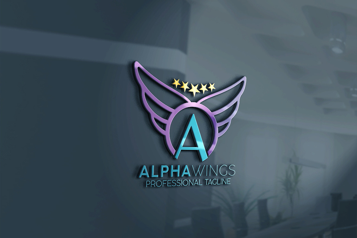 Letter A Wings Logo in Logo Templates - product preview 8