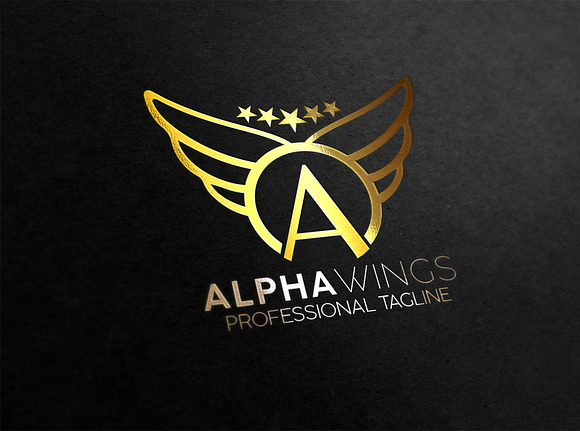 Letter A Wings Logo in Logo Templates - product preview 1