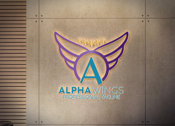 Letter A Wings Logo in Logo Templates - product preview 3