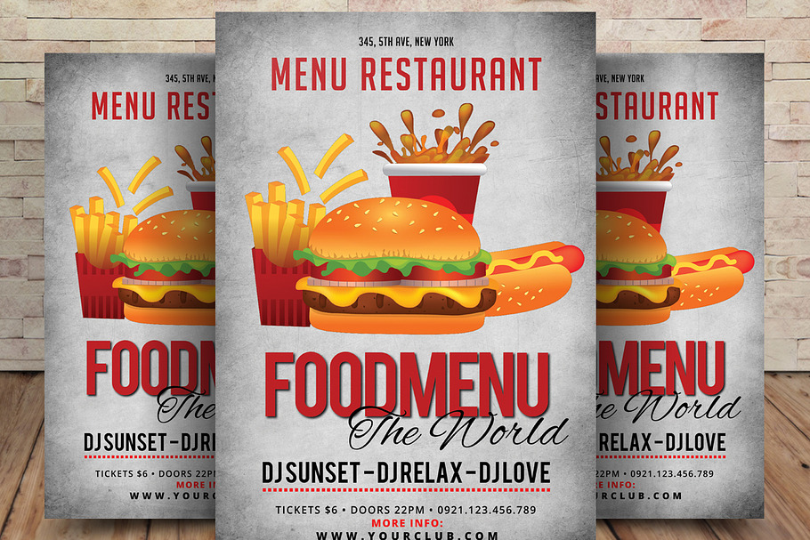 Asian Restaurant Menu Template in Flyer Templates - product preview 8
