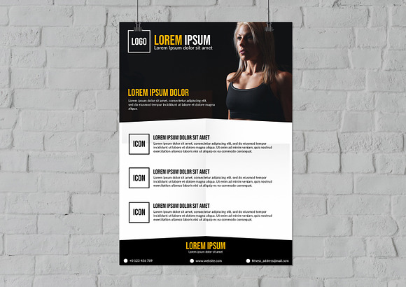 Minimalist Fitness Flyer in Flyer Templates - product preview 1