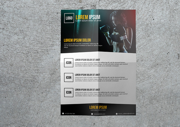 Minimalist Fitness Flyer in Flyer Templates - product preview 2