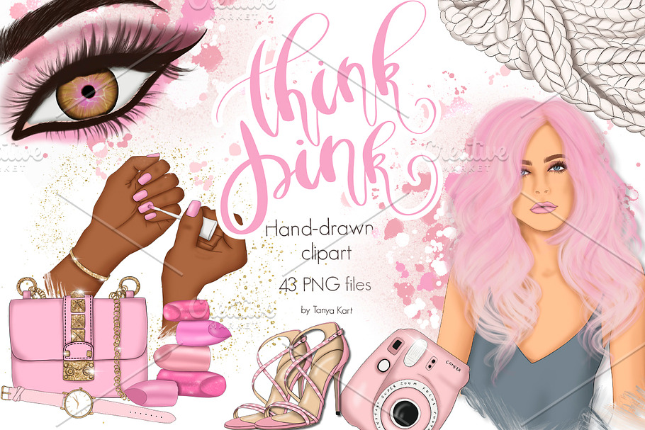 Think Pink Clipart & Patterns