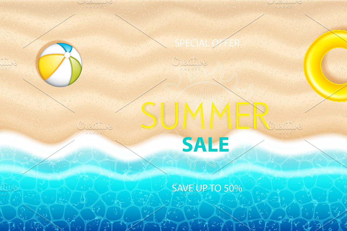 Summer sale poster in Illustrations - product preview 8