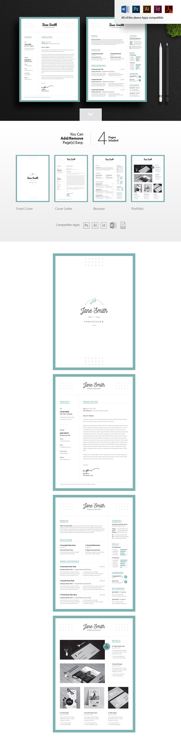 Clean Resume / CV in Resume Templates - product preview 2