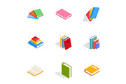 Knowiedge icons set, isometric 3d