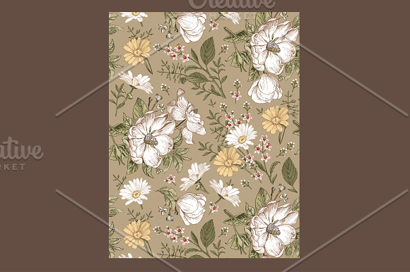 Wedding Flowers Dogrose Card Frame in Illustrations - product preview 2