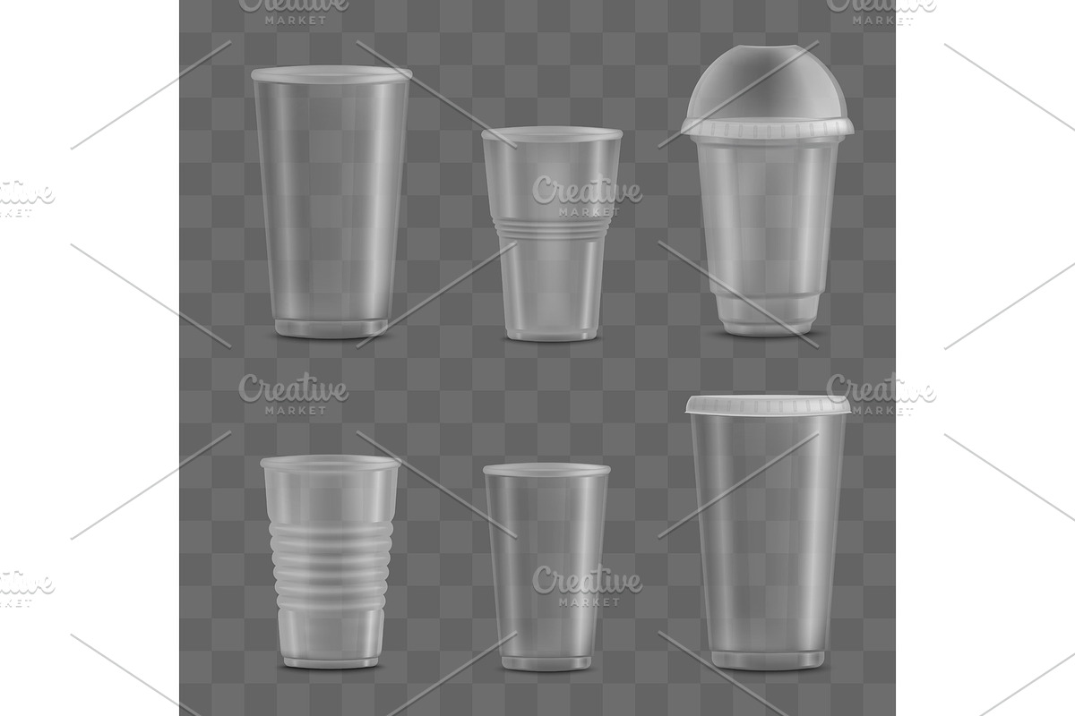 Set of empty and blank transparent in Illustrations - product preview 8