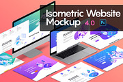 Isometric Website Mockup 4.0