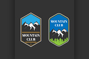 Two vintage mountain labels
