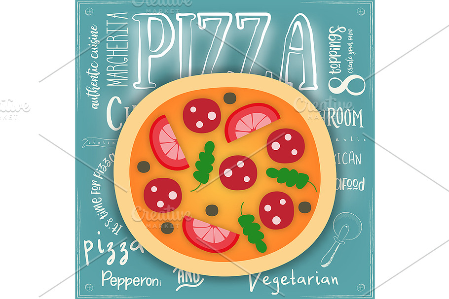 Big Pizza in Illustrations - product preview 8