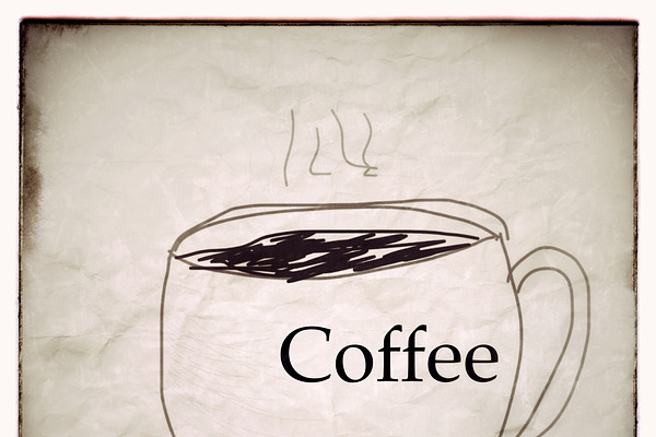 Coffee hand drawing